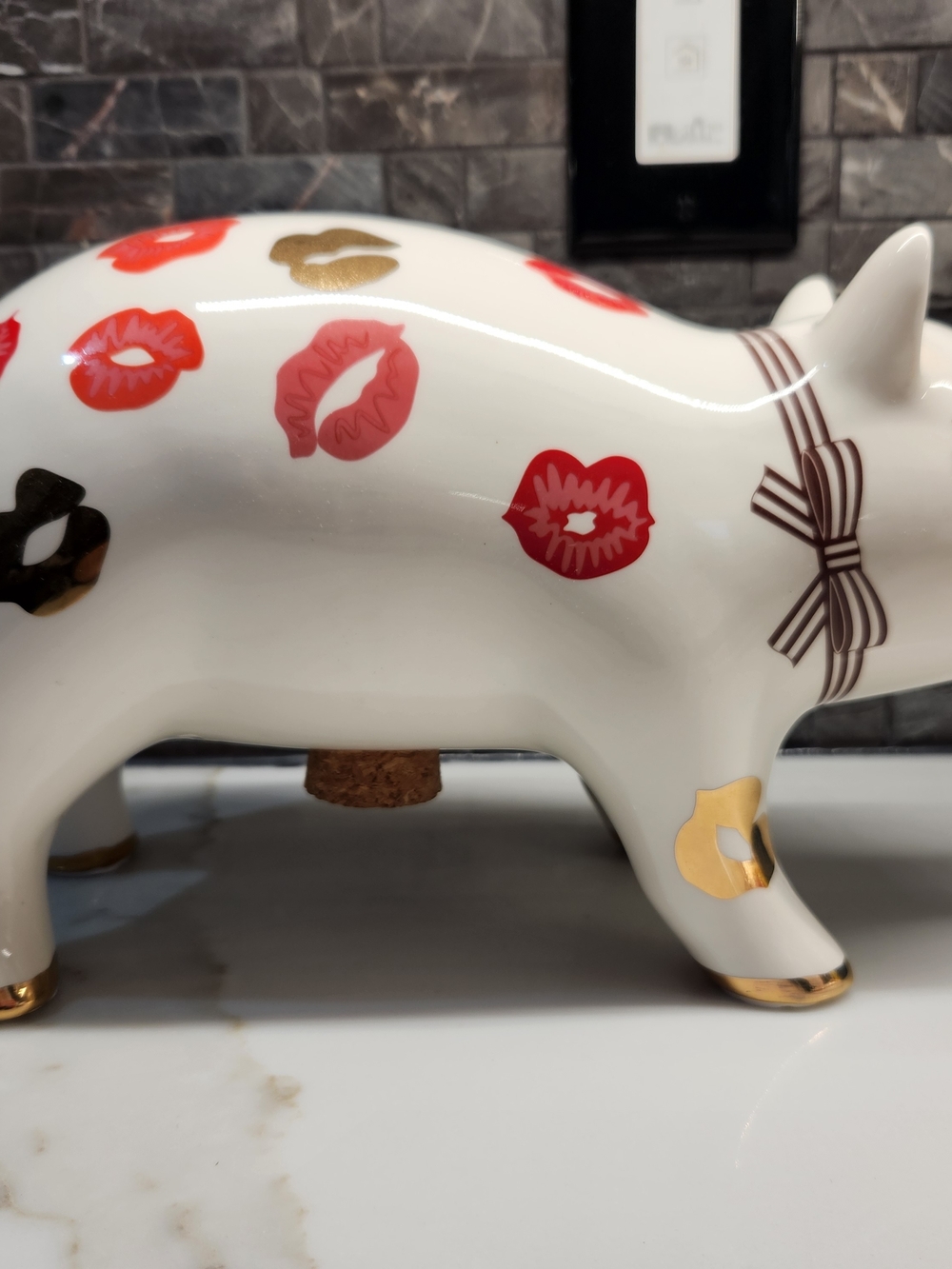 Henri Bendel Ceramic Pucker Up Piggy Bank